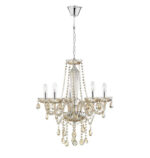 Πολυέλαιος Nova Luce Zeno 5Φ μελί με χρώμιο